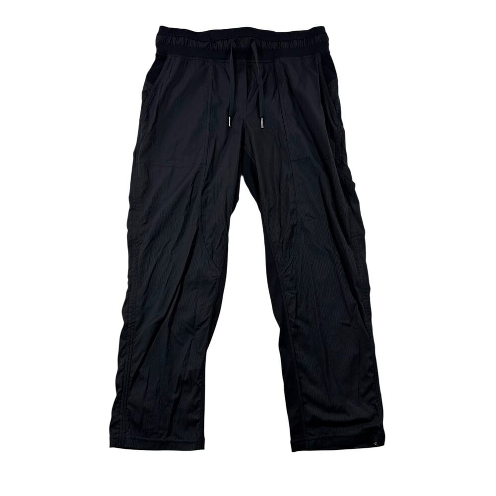 lululemon Dance Studio Crop Pants 8 Black Athleisure Sporty Workout Track Pants
